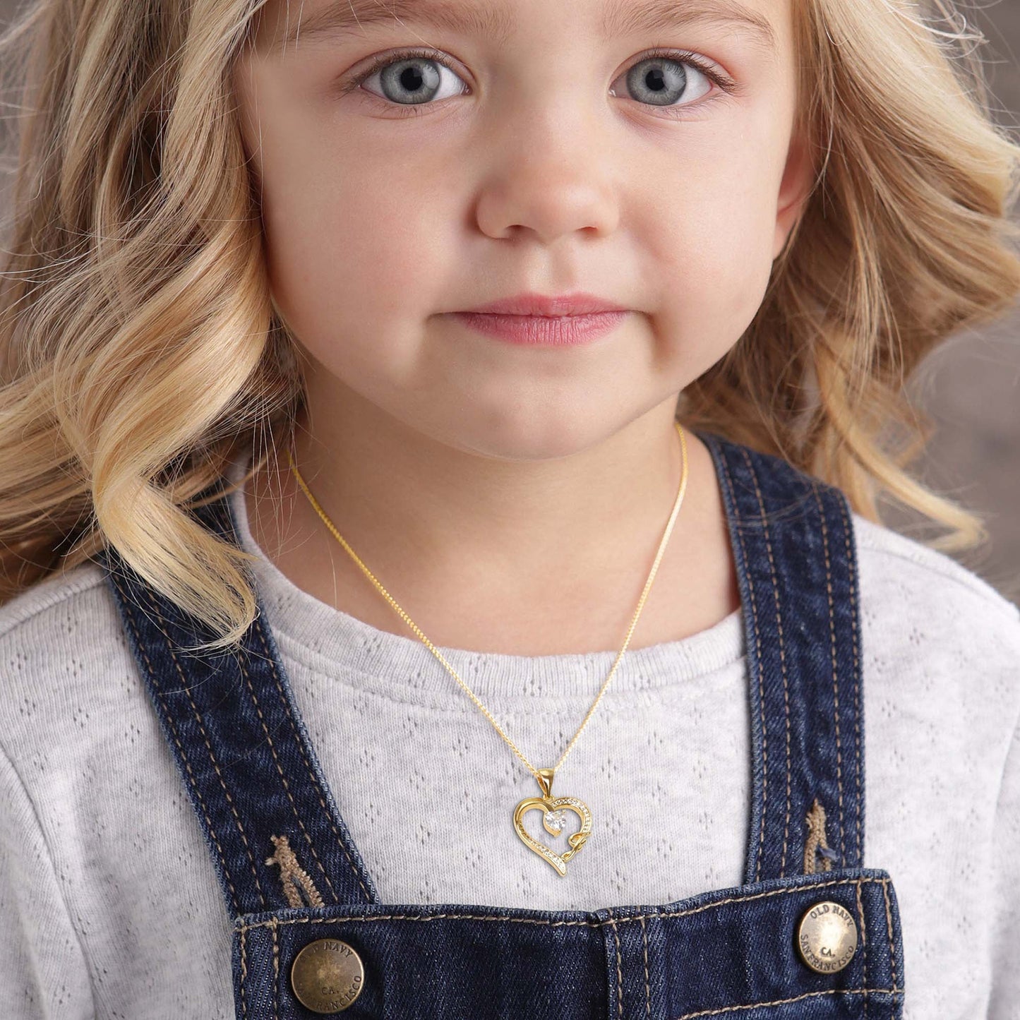 Initial Heart Necklace for Women