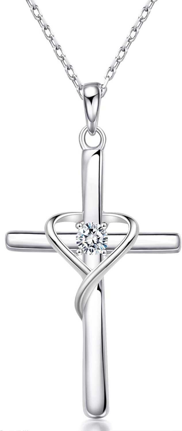 Birthstone Cross Necklace