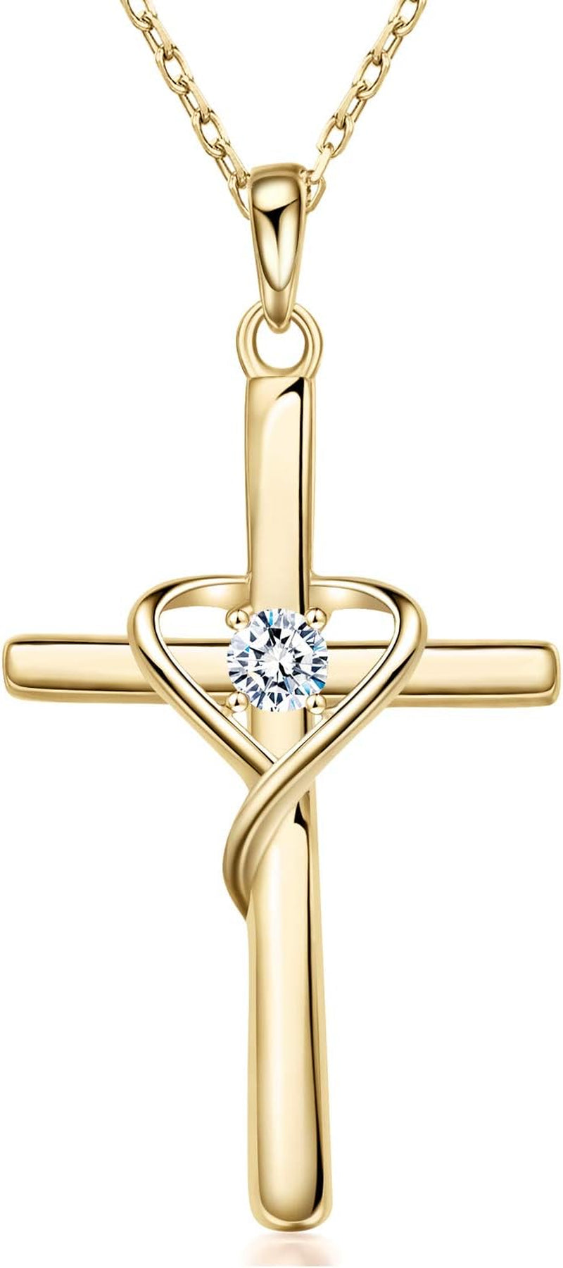 Birthstone Cross Necklace