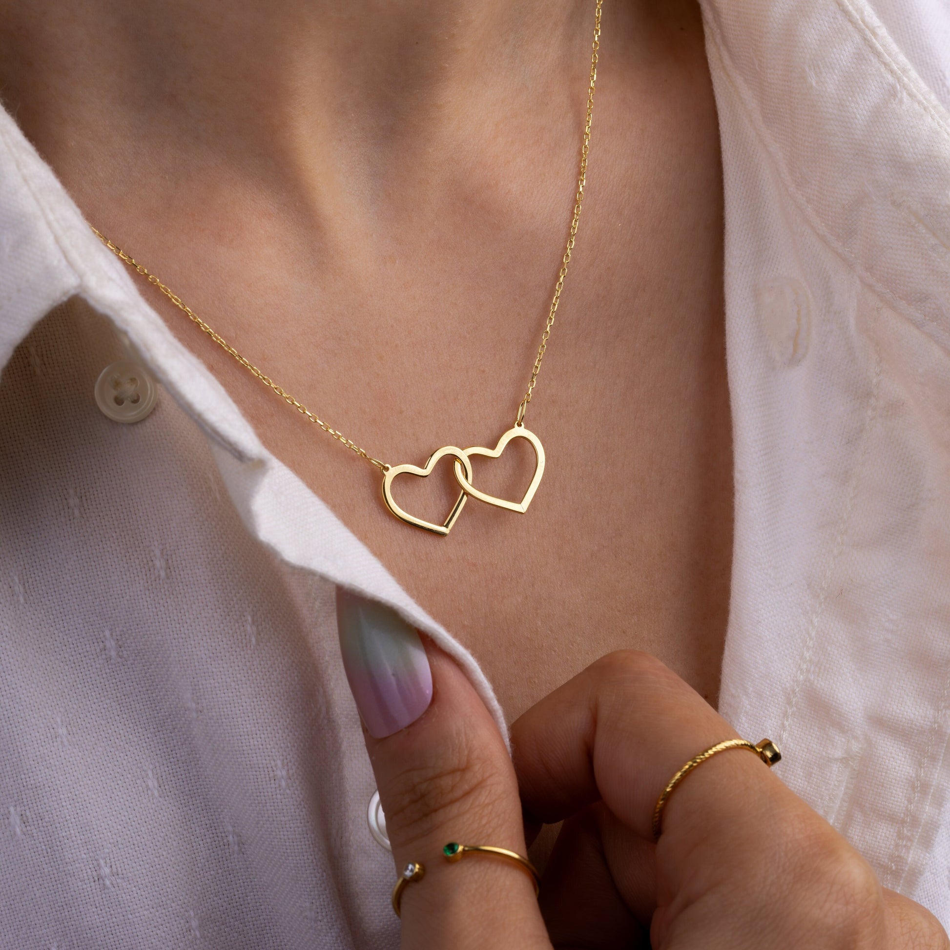 Double Heart Necklace