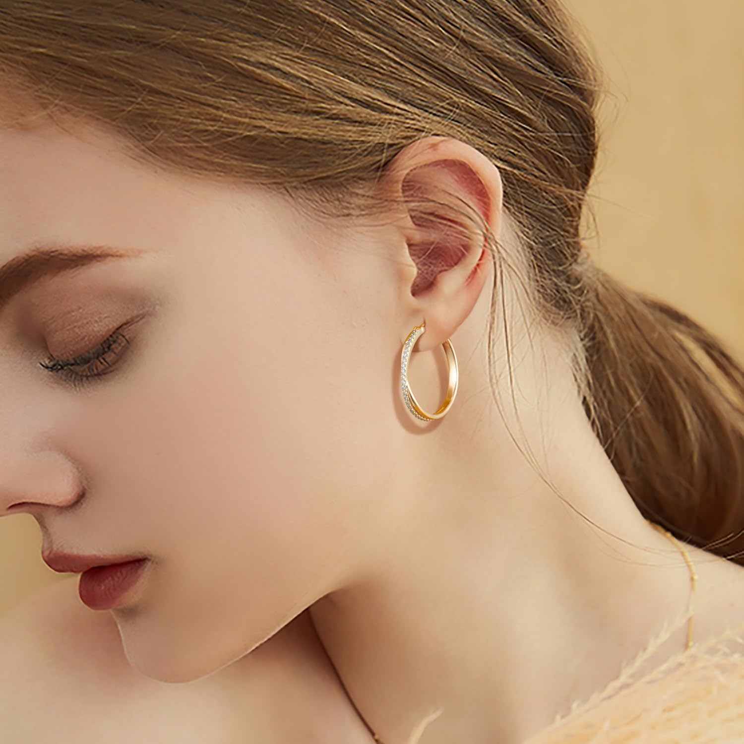 Hoop Earrings 14K 
