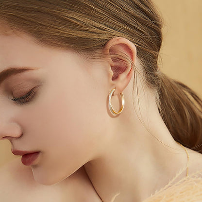 Hoop Earrings 14K 