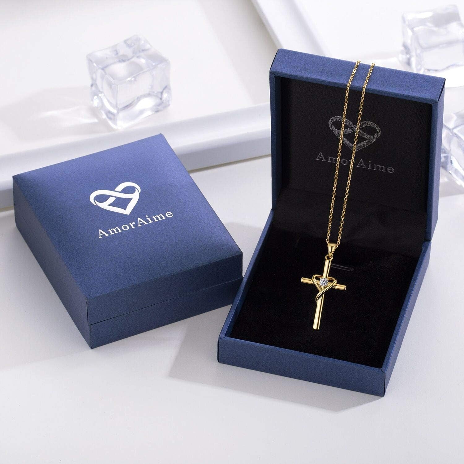 Birthstone Cross Necklace 
